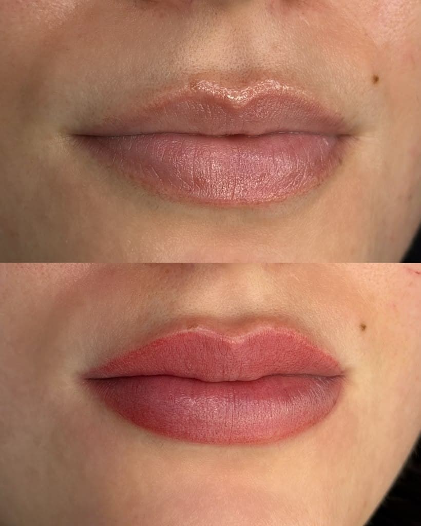 Lip Blush before and after